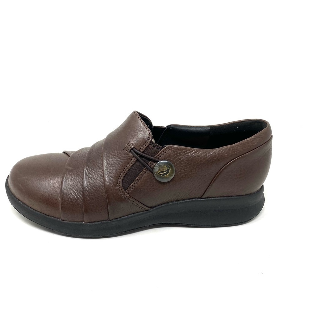 Clarks Un.Adorn loop dark brown leather shoes